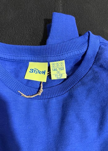 Mavi Baskılı Uzun Kollu Kız Tişörtü - Görsel 3