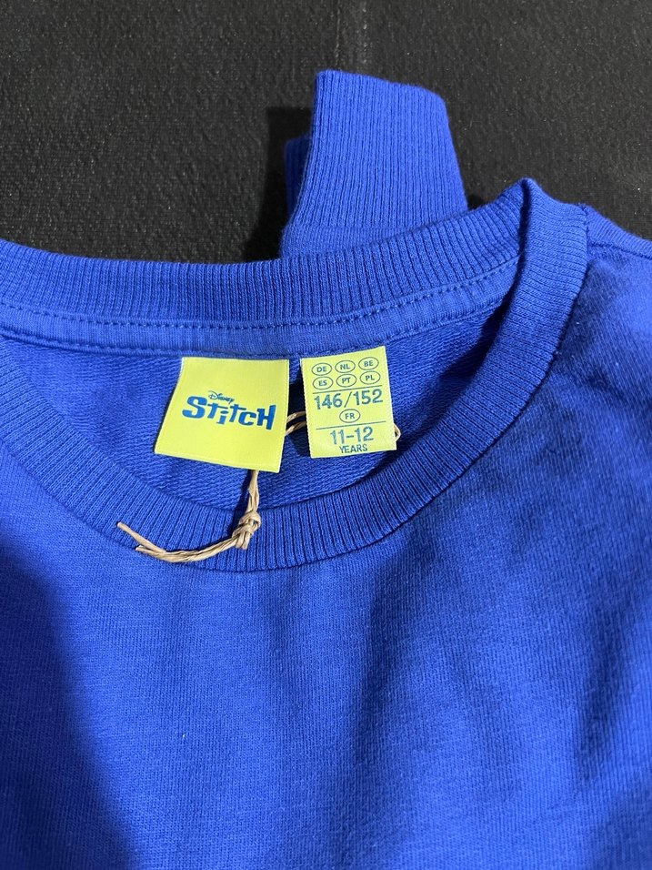 Mavi Baskılı Uzun Kollu Kız Tişörtü - Görsel 3