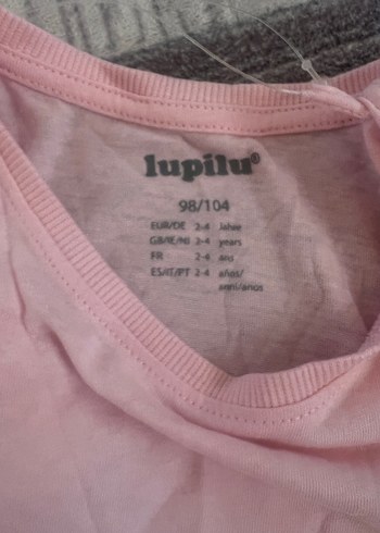 Kızlar için Pamuklu Pembe ve Çizgili Tişörtler - Görsel 4