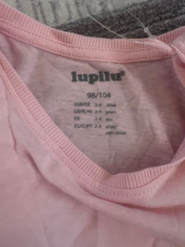 Kızlar için Pamuklu Pembe ve Çizgili Tişörtler - Görsel 4