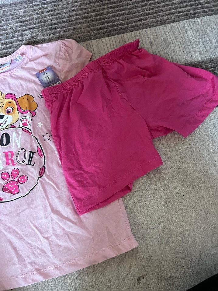 Kız Çocuk Pembe Baskılı Kısa Kollu Tişört - Görsel 2