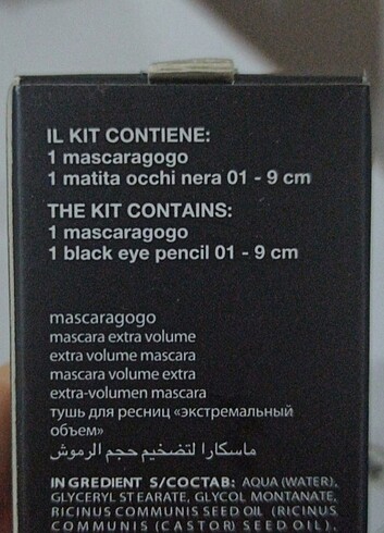  Beden Diego dalla palma eye kit maskara 
