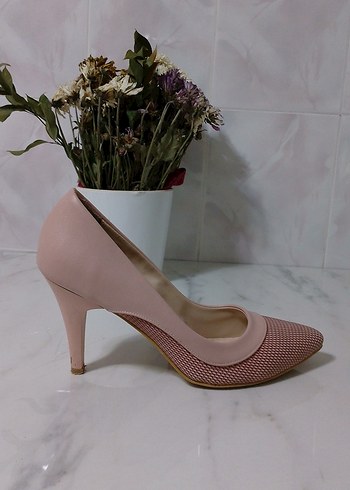 38 Beden Pembe desenli Stiletto Kadın Ayakkabı