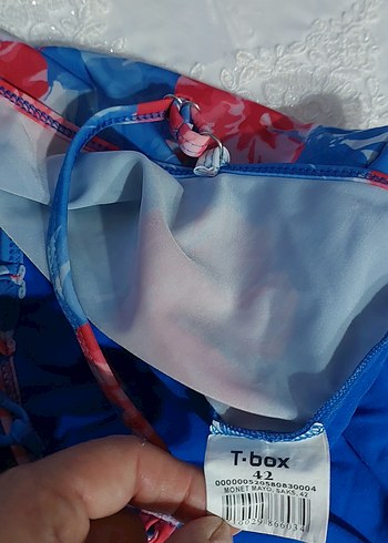 Mavi Çiçekli Renkli Mini Mayo - Görsel 3