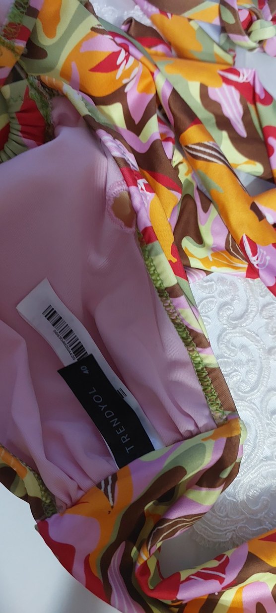 Renkli Bohem Mini Askılı Bikini Üstü - Görsel 3