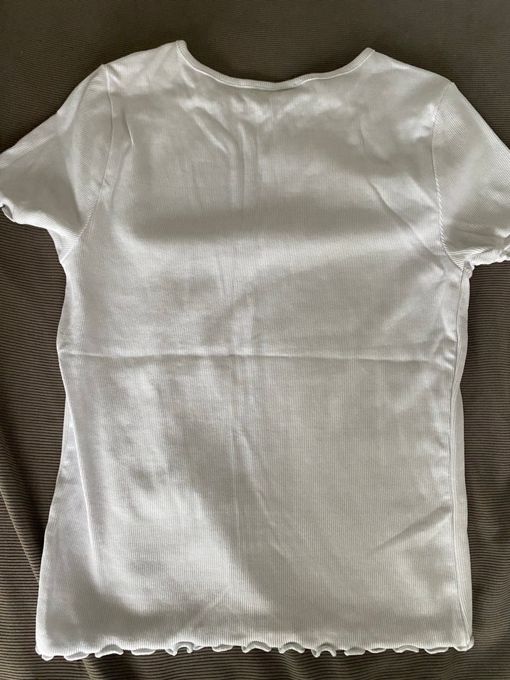 Kısa Kollu Keten Tişört - Görsel 2