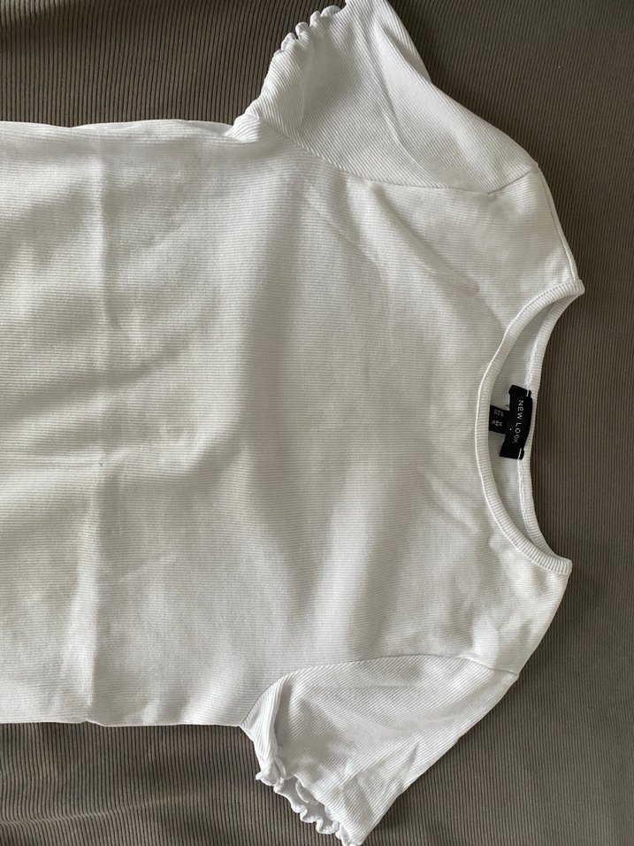 Kısa Kollu Keten Tişört - Görsel 4