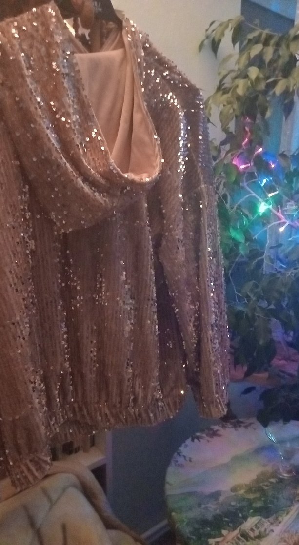 Pembe Parlak Uzun Kollu Kadın Bluz - Görsel 3