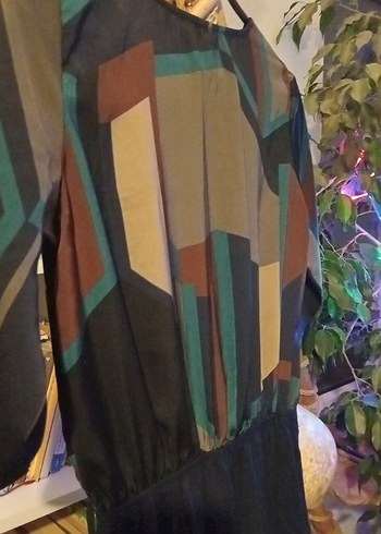 Bohem Çok Renkli Uzun Salaş Elbise - Görsel 6