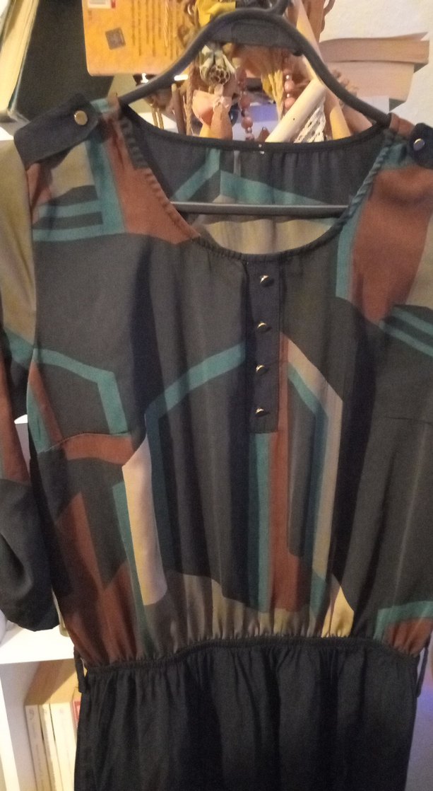 Bohem Çok Renkli Uzun Salaş Elbise - Görsel 4