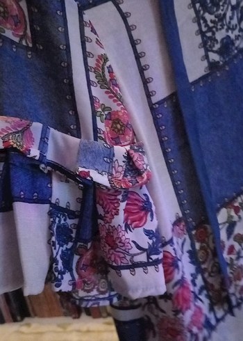 Bohem Kısa Kollu Mini Bluz - Görsel 3