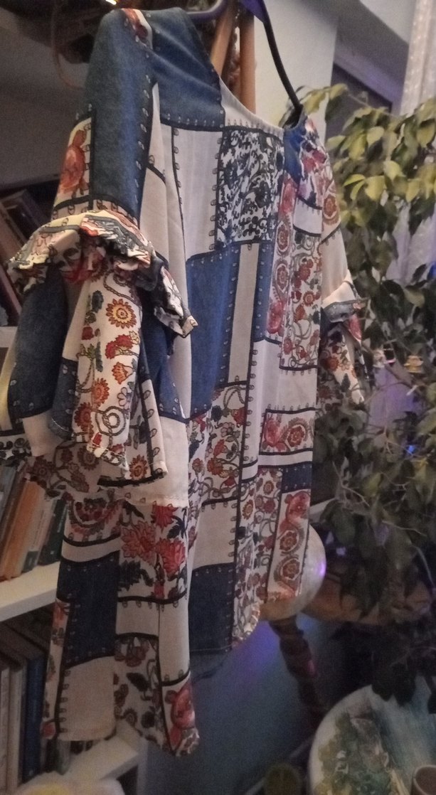 Bohem Kısa Kollu Mini Bluz - Görsel 5