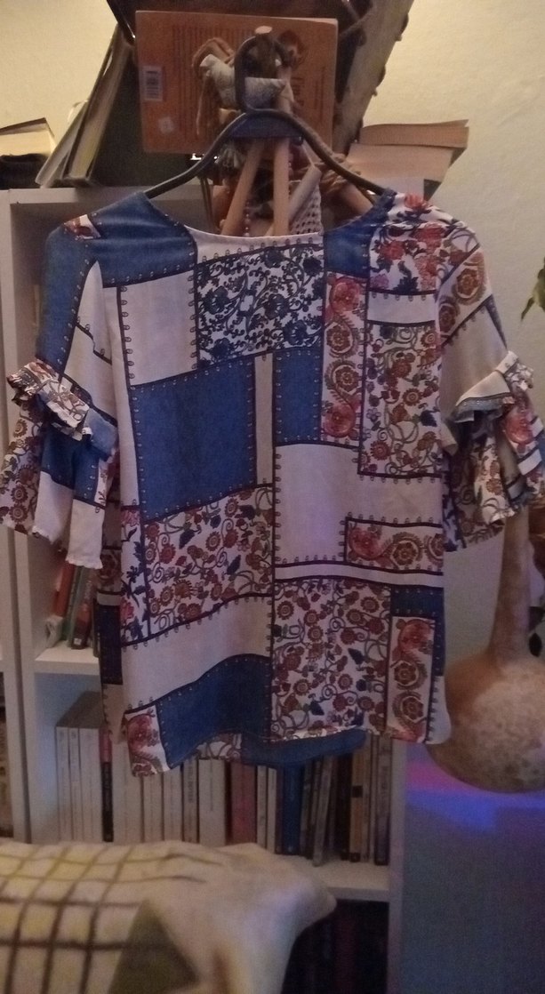 Bohem Kısa Kollu Mini Bluz - Görsel 4