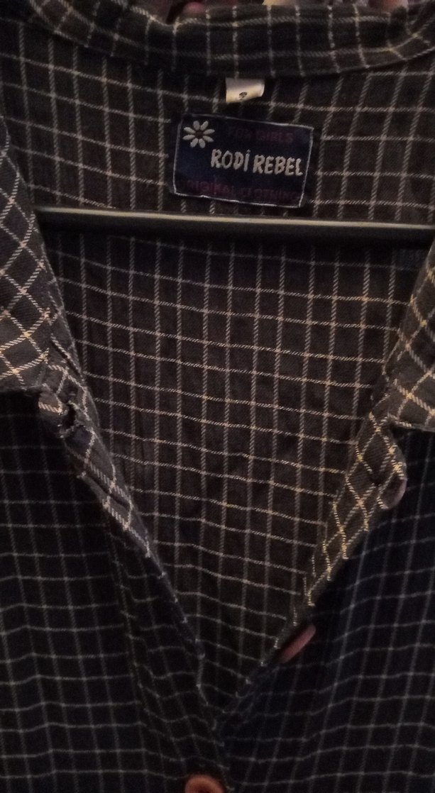 Düğmeli, Uzun, Bol Kesim Kahverengi Keten Elbise - Görsel 3