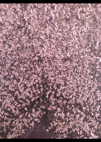 Bordo Payetli V Yaka Midi Abiye Elbise - Görsel 5