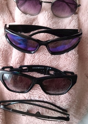 Kadın Çok Renkli Kürk Detaylı Gözlük Seti - Görsel 2