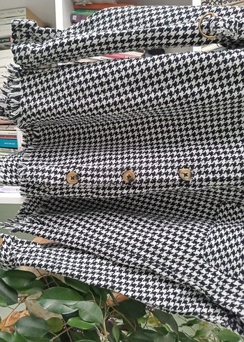 Düğmeli Gri Kareli Kadın Gömlek - Görsel 6