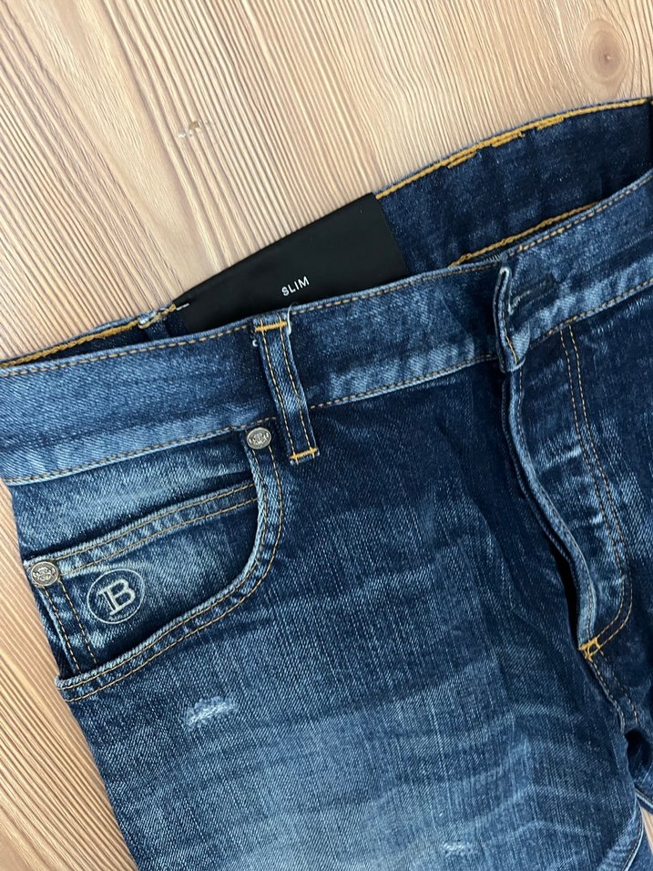 Erkek Mavi Rahat Kesim Denim Jean - Görsel 2