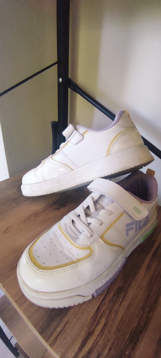 Beyaz Kız Çocuk Bağcıklı FILA spor ayakkabı - Görsel 5