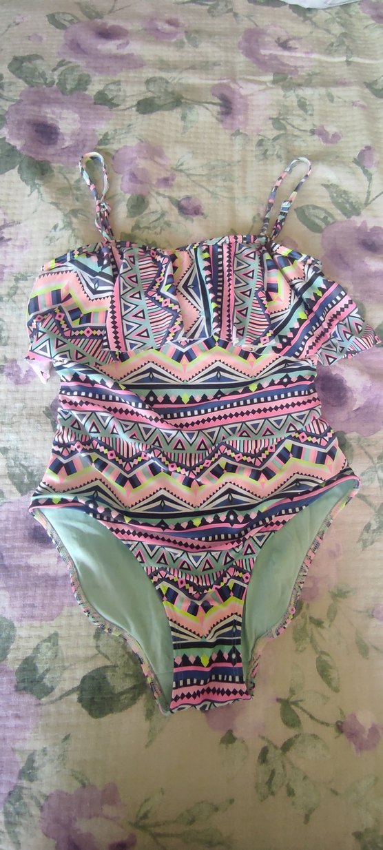 H&M Kız Çocuk Bohem Çok Renkli Mayo - Görsel 5