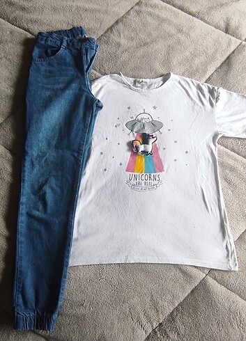 LC Waikiki kot pantolon ve tişört hediyeli - Görsel 5