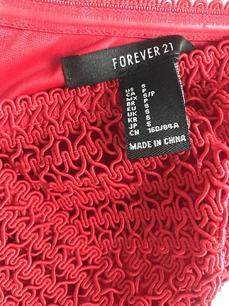 Forever21 kırmızı mini elbise özel kumaş