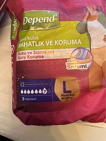 Depend emici külot L 6adet