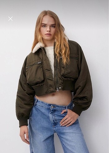 pull and bear şişme pilot bomber ceket
