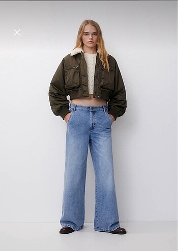 s Beden pull and bear şişme pilot bomber ceket