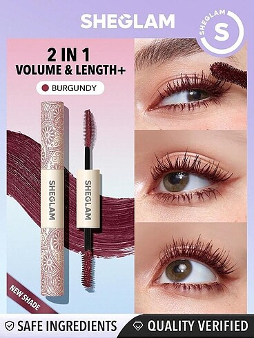 Sheglam Waterproof Burgundy Maskara