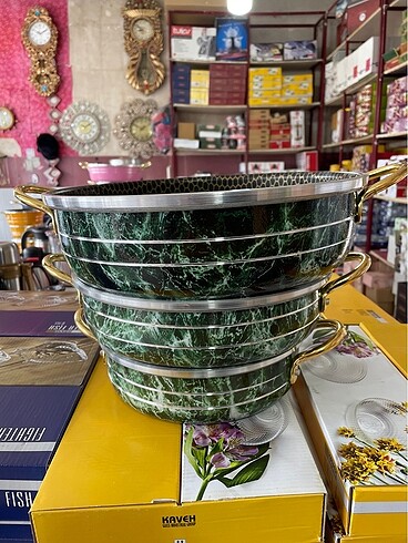 Karaca 3 Lü Tencere Takımı (Granit)