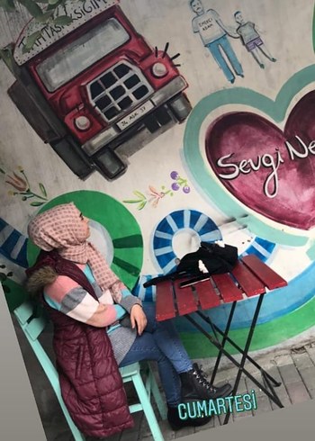 Bordo Kürklü Kapüşonlu Kadın Yelek - Görsel 3