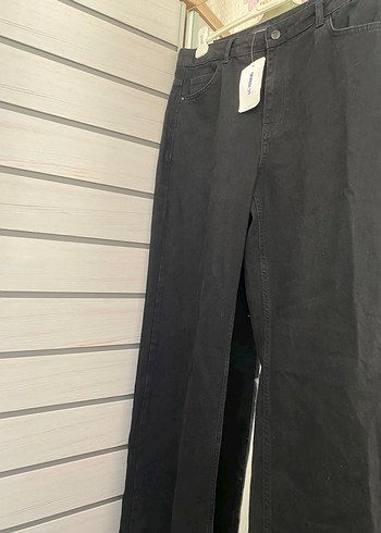 LC Waikiki Siyah Rahat Kesim Midi Kot Pantolon