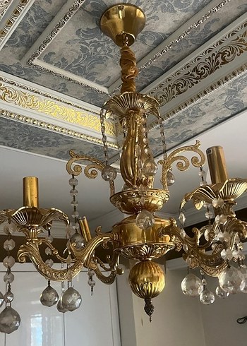 Diğer Altin Renkli Kristal Detayli Avize