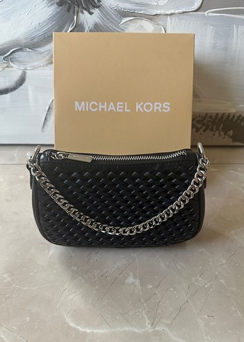 Michael Kors Michael Kors Siyah Deri Zincir Detaylı Çanta