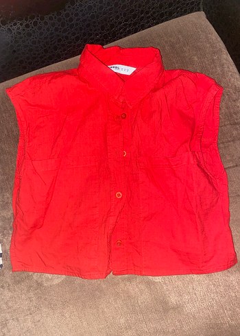 Kırmızı V Yaka Kısa Kollu Midi Ofis Elbisesi - Görsel 2