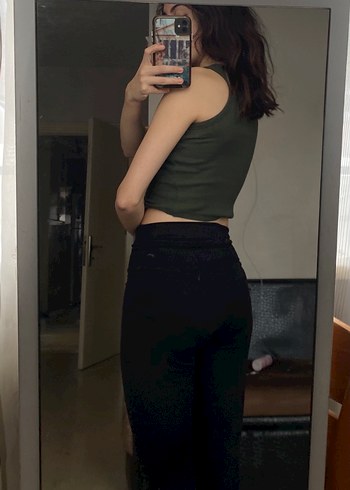 Haki crop top - Görsel 2