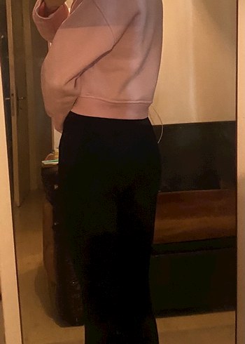 Pembe Uzun Kollu Kadın Sweatshirt - Görsel 2