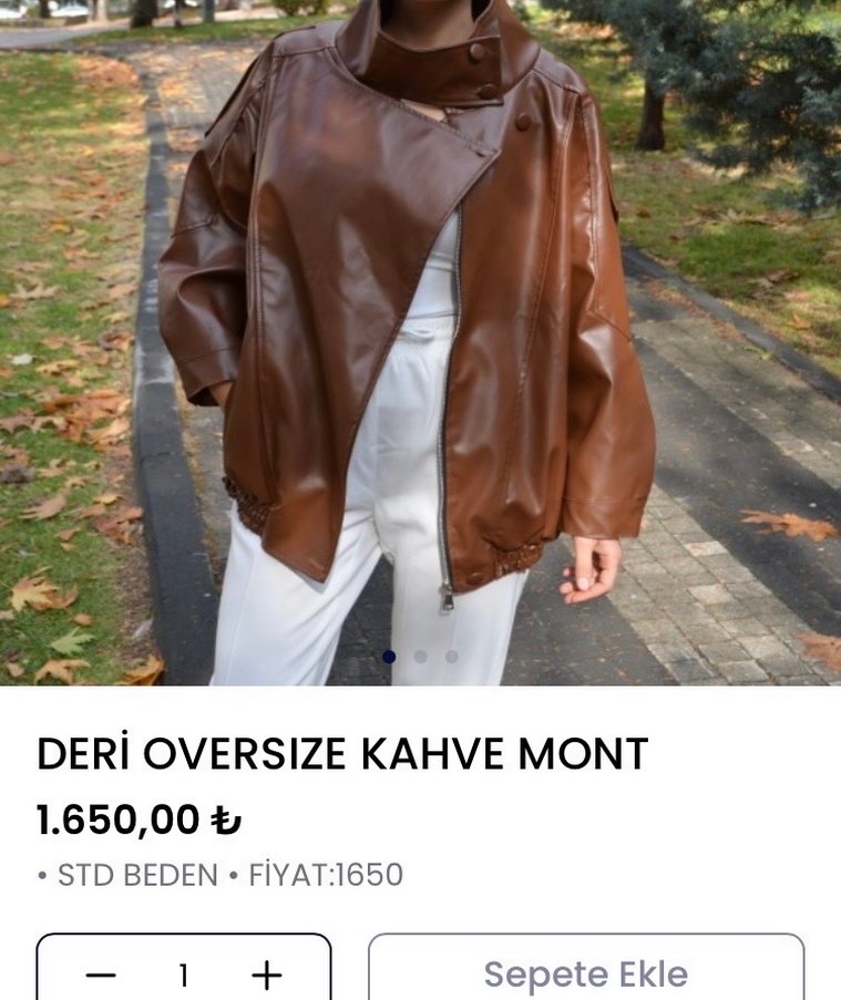 Kadın Kahverengi suni deri - Görsel 4