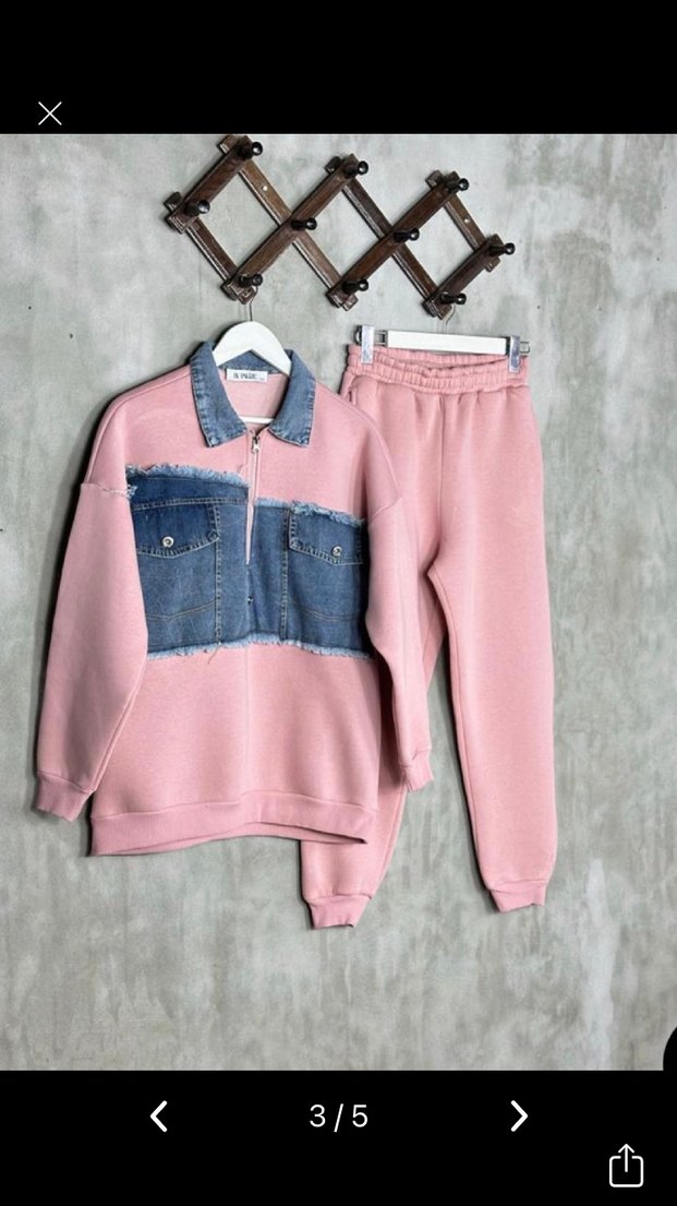 Kot Detaylı Eşofman Takımı - Görsel 3