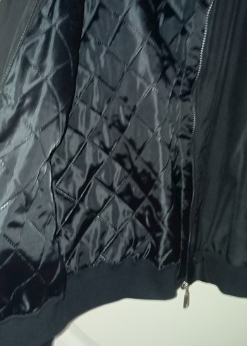 Siyah Fermuarlı Kadın Midi Ceket - Görsel 3