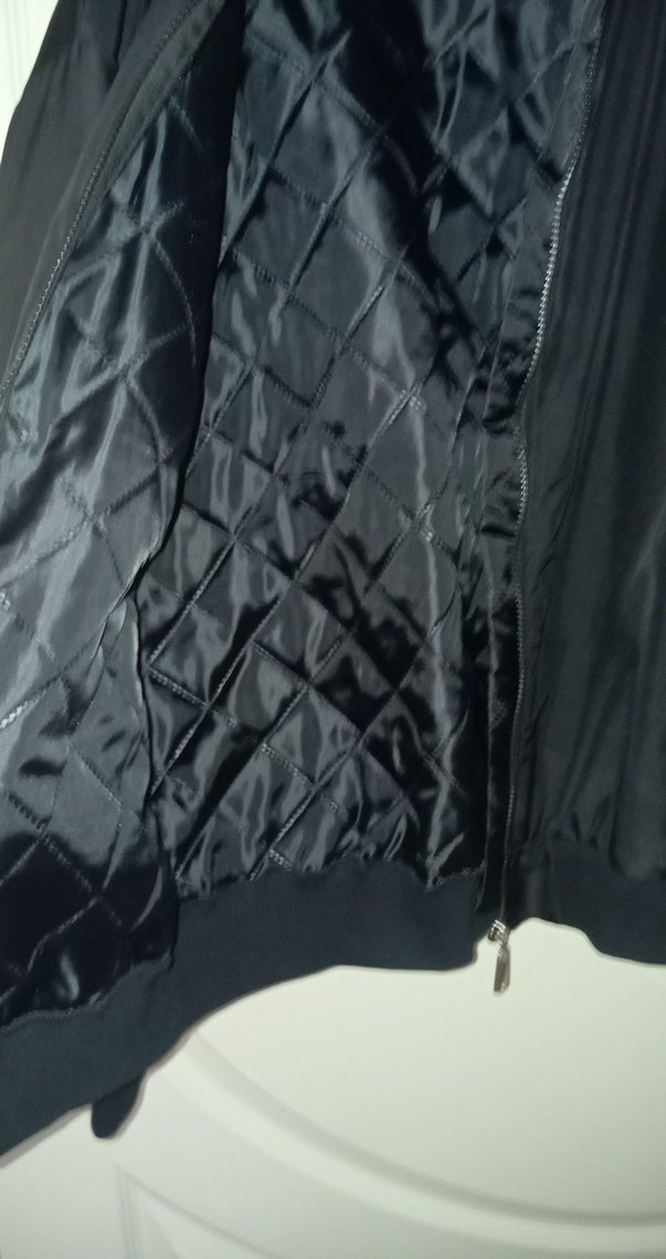 Siyah Fermuarlı Kadın Midi Ceket - Görsel 3