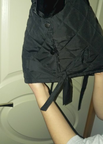 Düğmeli Siyah Kadın Yelek - Görsel 2