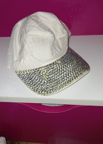 Beyaz Payetli çocuk Şapka - Görsel 2