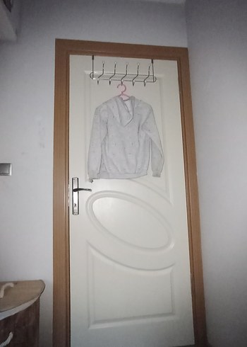 Kız Çocuk Gri Fermuarlı Sweatshirt - Görsel 5