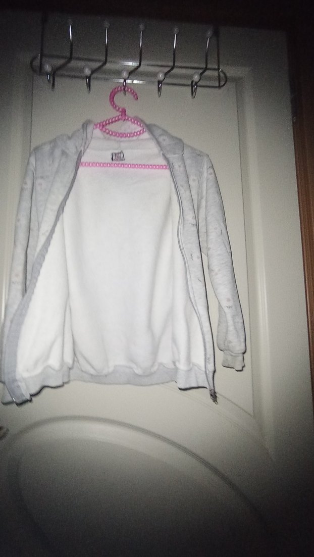 Kız Çocuk Gri Fermuarlı Sweatshirt - Görsel 3