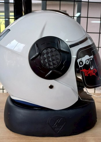 Beyaz Yarım Kask S M L XL XXL - Görsel 4