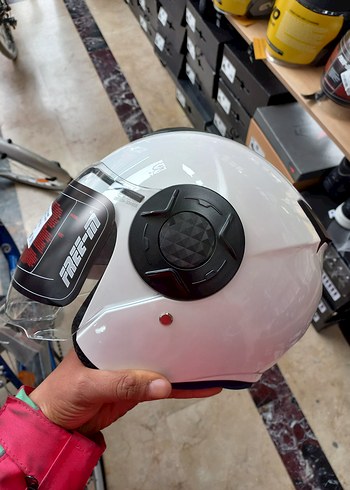 Beyaz Yarım Kask S M L XL XXL - Görsel 5