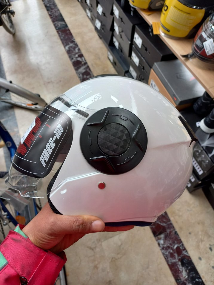 Beyaz Yarım Kask S M L XL XXL - Görsel 5