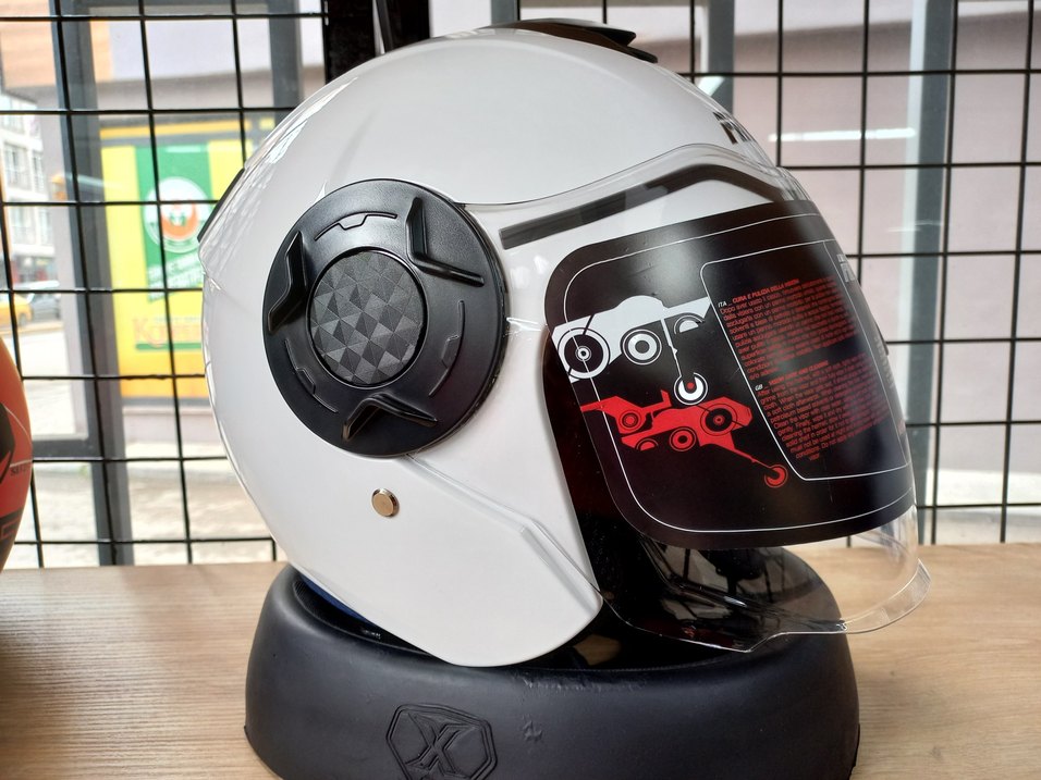 Beyaz Yarım Kask S M L XL XXL - Görsel 3